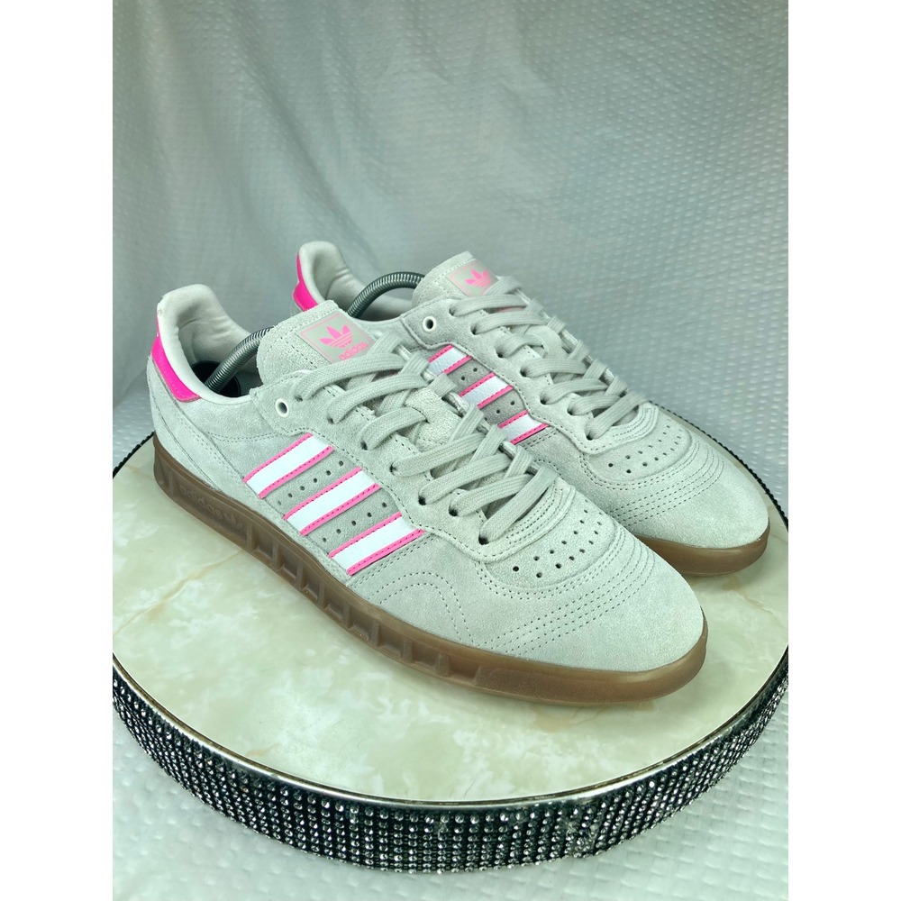 Adidas Handball Top Suede Sneakers Mens 11 Grey Pink Gum Sole Streetwear Shoes